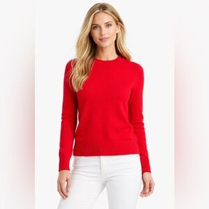 J. Crew extra soft Red Crew Neck Sweater Wool Blend size small